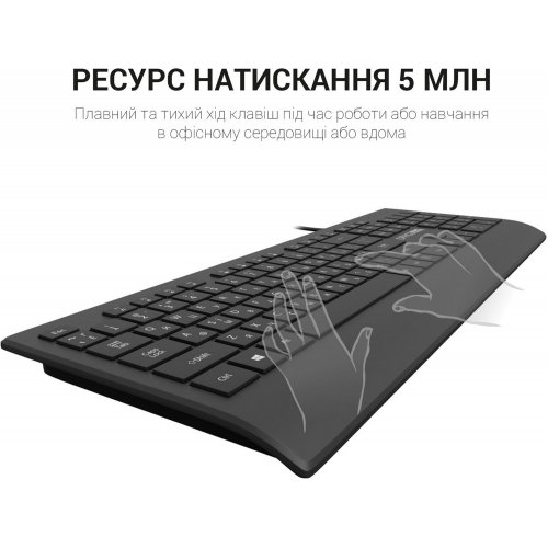 Купить Клавиатура OfficePro SK360 USB Black - цена в Харькове, Киеве, Днепре, Одессе
в интернет-магазине Telemart фото