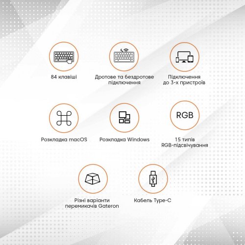 Клавіатура Keychron K8 87 Key White Led Gateron G PRO Blue Hot-Swap (K8G2_KEYCHRON) Black купити в Україні: Київ, Львів, Хмельницький, Тернопіль, Івано-Франківськ | Низька ціна, відгуки, характеристики від TELEMART фото