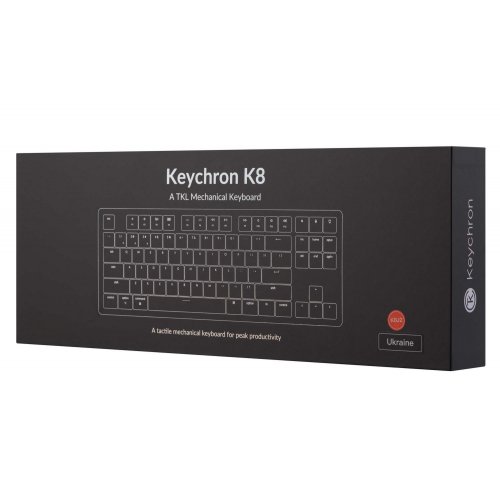 Клавіатура Keychron K8 87 Key White Led Gateron G PRO Blue Hot-Swap (K8G2_KEYCHRON) Black купити в Україні: Київ, Львів, Хмельницький, Тернопіль, Івано-Франківськ | Низька ціна, відгуки, характеристики від TELEMART фото