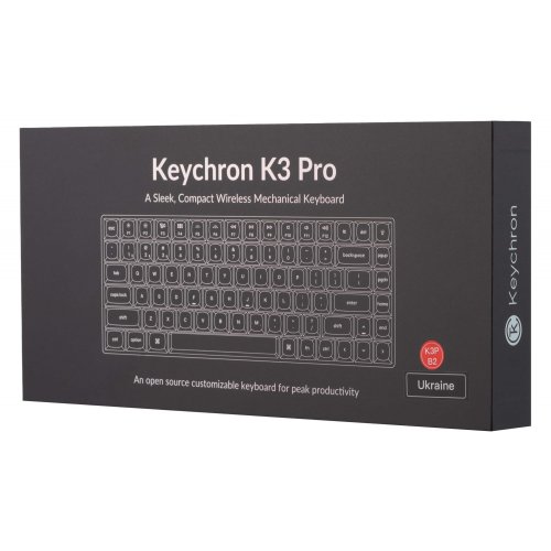 Купить Клавиатура Keychron K3 PRO 84 Key QMK RGB Gateron Red (K3PB1_KEYCHRON) Black - цена в Харькове, Киеве, Днепре, Одессе
в интернет-магазине Telemart фото