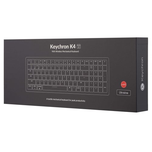Клавиатура Keychron K4 100 Key RGB Gateron G PRO Red (K4B1_KEYCHRON) Black купить в Украине: Киев, Днепр, Харьков, Одесса  | Низкая цена, отзывы, характеристики от TELEMART фото