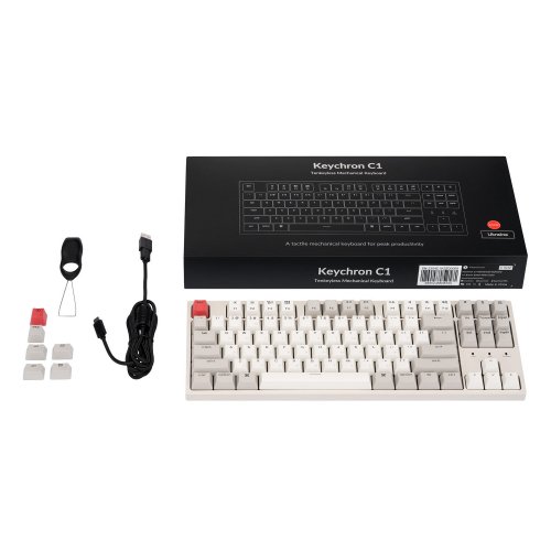Клавиатура Keychron C1 87 Key Gateron G PRO Red (C1K1_KEYCHRON) Grey купить в Украине: Киев, Днепр, Харьков, Одесса  | Низкая цена, отзывы, характеристики от TELEMART фото