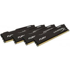 ОЗУ Kingston DDR4 64GB (4x16GB) 2400Mhz HyperX FURY Black (HX424C15FBK4/64)