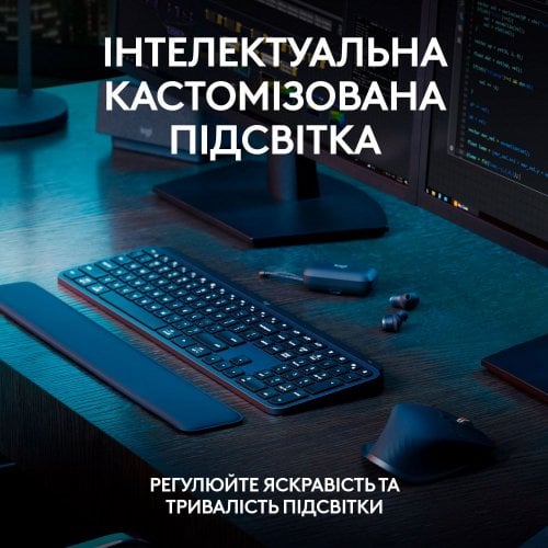 Купить Клавиатура Logitech MX Keys S Wireless (920-011593) Graphite - цена в Харькове, Киеве, Днепре, Одессе
в интернет-магазине Telemart фото