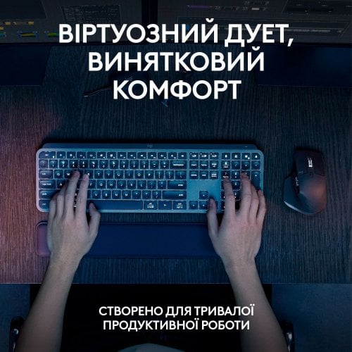 Купить Комплект Logitech MX Keys S Kombo Wireless (920-011614) Graphite - цена в Харькове, Киеве, Днепре, Одессе
в интернет-магазине Telemart фото