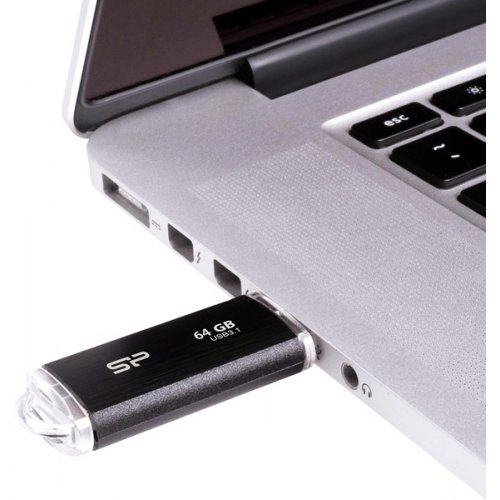 Купити Накопичувач Silicon Power Blaze B02 USB 3.1 64Gb Black (SP064GBUF3B02V1K) - ціна в Києві, Львові, Вінниці, Хмельницькому, Франківську, Україні | інтернет-магазин TELEMART.UA фото