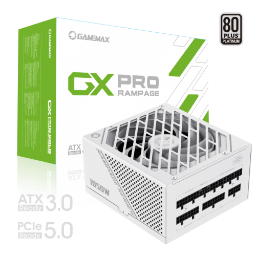 Photo GAMEMAX GX-1050 PRO 1050W PCIE5 (GX-1050 PRO WT) White