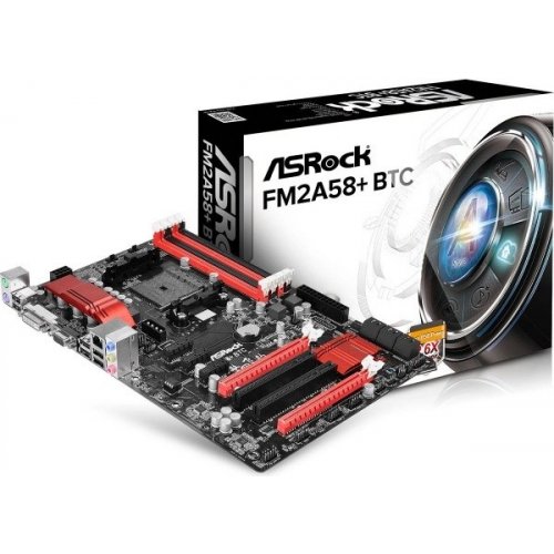Продать Материнская плата AsRock FM2A58+ BTC (sFM2+, AMD A58) по Trade-In интернет-магазине Телемарт - Киев, Днепр, Украина фото