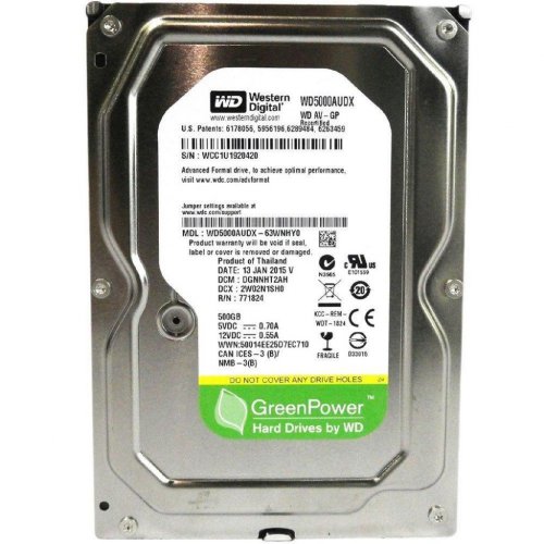 Продати Жорсткий диск Western Digital AV-GP 500GB 3.5" (WD5000AUDX) за Trade-In у інтернет-магазині Телемарт - Київ, Дніпро, Україна фото