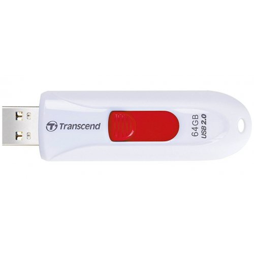 Купить Накопитель Transcend JetFlash 350 64GB USB 2.0 White Red (TS64GJF590W) - цена в Харькове, Киеве, Днепре, Одессе
в интернет-магазине Telemart фото