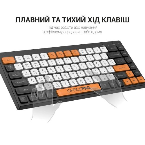 Купити Клавіатура OfficePro SK955 Wireless Black - ціна в Києві, Львові, Вінниці, Хмельницькому, Франківську, Україні | інтернет-магазин TELEMART.UA фото