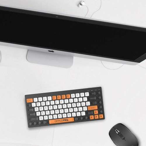 Купити Клавіатура OfficePro SK955 Wireless Black - ціна в Києві, Львові, Вінниці, Хмельницькому, Франківську, Україні | інтернет-магазин TELEMART.UA фото
