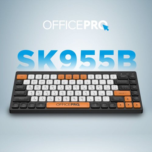 Купити Клавіатура OfficePro SK955 Wireless Black - ціна в Києві, Львові, Вінниці, Хмельницькому, Франківську, Україні | інтернет-магазин TELEMART.UA фото