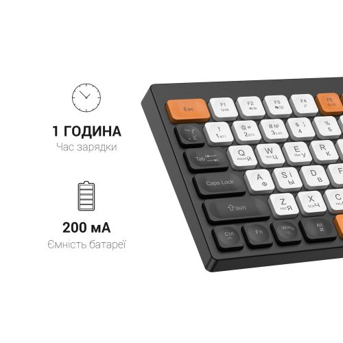 Купити Клавіатура OfficePro SK955 Wireless Black - ціна в Києві, Львові, Вінниці, Хмельницькому, Франківську, Україні | інтернет-магазин TELEMART.UA фото