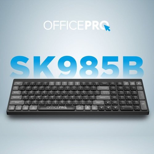 Клавиатура OfficePro SK985 Wireless Black купить в Украине: Киев, Днепр, Харьков, Одесса  | Низкая цена, отзывы, характеристики от TELEMART фото