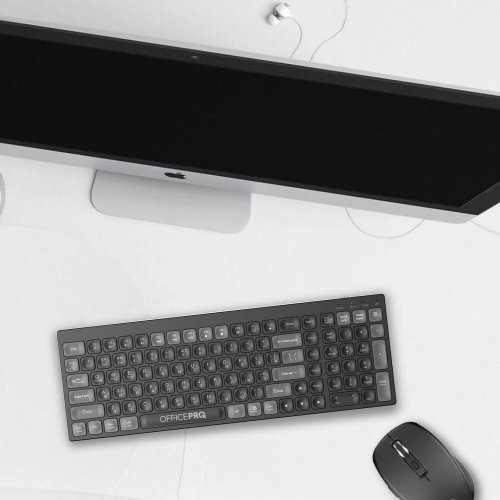 Клавиатура OfficePro SK985 Wireless Black купить в Украине: Киев, Днепр, Харьков, Одесса  | Низкая цена, отзывы, характеристики от TELEMART фото