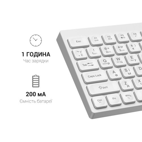 Фото Клавіатура OfficePro SK985 Wireless White