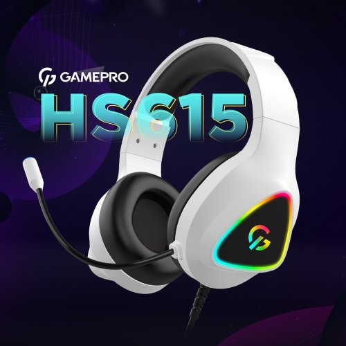 Купити Навушники GamePro HS615 RGB White - ціна в Києві, Львові, Вінниці, Хмельницькому, Франківську, Україні | інтернет-магазин TELEMART.UA фото