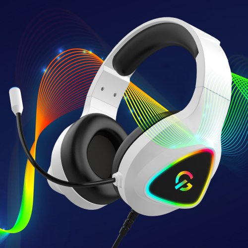 Купити Навушники GamePro HS615 RGB White - ціна в Києві, Львові, Вінниці, Хмельницькому, Франківську, Україні | інтернет-магазин TELEMART.UA фото