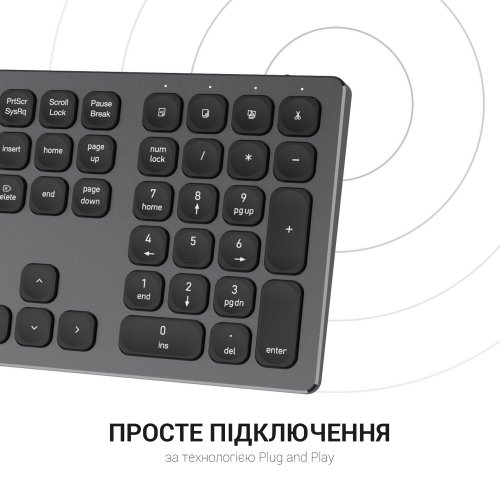 Купить Клавиатура OfficePro SK1550 Wireless Black - цена в Харькове, Киеве, Днепре, Одессе
в интернет-магазине Telemart фото