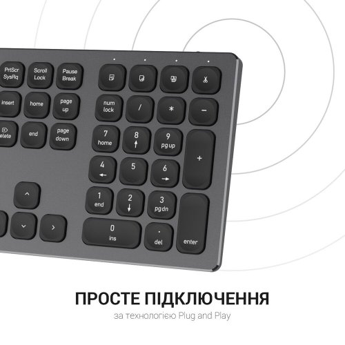 Фото Клавіатура OfficePro SK1550 Wireless Black