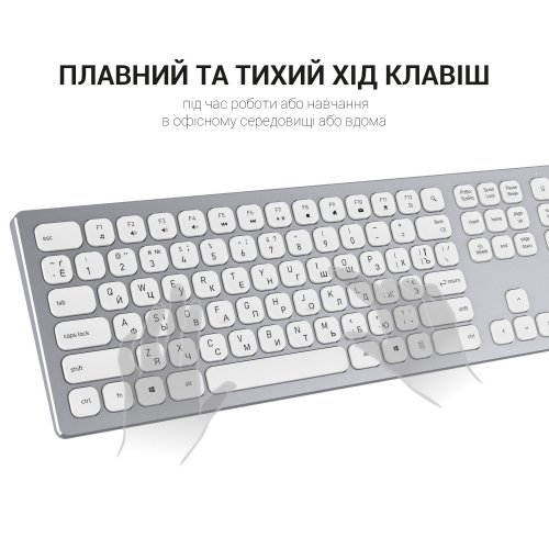 Купить Клавиатура OfficePro SK1550 Wireless White - цена в Харькове, Киеве, Днепре, Одессе
в интернет-магазине Telemart фото