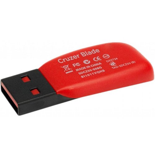 Купить Накопитель SanDisk Cruzer Blade 128GB USB 2.0 Black Red (SDCZ50-128G-B35) - цена в Харькове, Киеве, Днепре, Одессе
в интернет-магазине Telemart фото