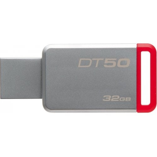 Купить Накопитель Kingston DataTraveler 50 32GB USB 3.1 Red (DT50/32GB) - цена в Харькове, Киеве, Днепре, Одессе
в интернет-магазине Telemart фото