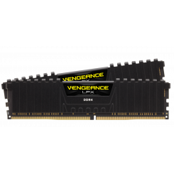 Фото Corsair DDR4 32GB (2x16GB) 2666Mhz Vengeance LPX (CMK32GX4M2A2666C16) Black