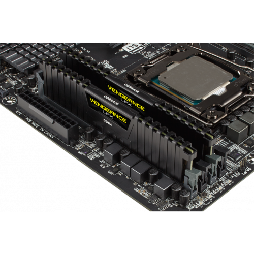 Фото ОЗП Corsair DDR4 32GB (2x16GB) 2666Mhz Vengeance LPX (CMK32GX4M2A2666C16) Black