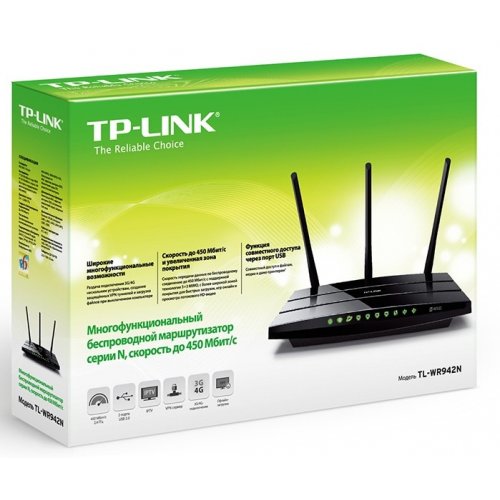 Купити Wi-Fi роутер TP-LINK TL-WR942N - ціна в Києві, Львові, Вінниці, Хмельницькому, Франківську, Україні | інтернет-магазин TELEMART.UA фото