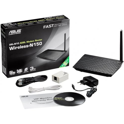 Купить Wi-Fi роутер Asus DSL-N10 - цена в Харькове, Киеве, Днепре, Одессе
в интернет-магазине Telemart фото