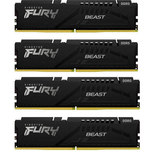 Продать ОЗУ Kingston DDR5 64GB (4x16GB) 5200Mhz FURY Beast Black (KF552C40BBK4-64) по Trade-In интернет-магазине Телемарт - Киев, Днепр, Украина фото