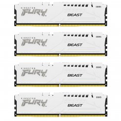 Фото Kingston DDR5 128GB (4x32GB) 5200Mhz FURY Beast White (KF552C40BWK4-128)