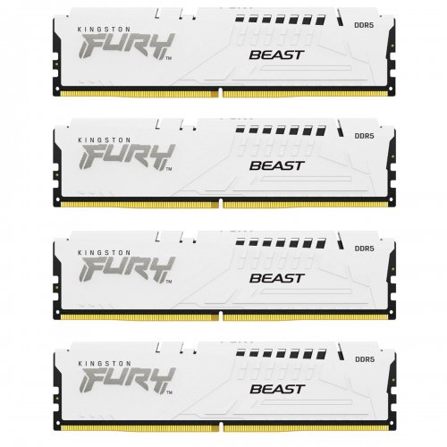 Продать ОЗУ Kingston DDR5 64GB (4x16GB) 5600Mhz FURY Beast White (KF556C40BWK4-64) по Trade-In интернет-магазине Телемарт - Киев, Днепр, Украина фото