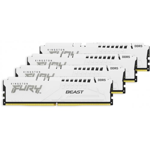 Продать ОЗУ Kingston DDR5 64GB (4x16GB) 5600Mhz FURY Beast White (KF556C40BWK4-64) по Trade-In интернет-магазине Телемарт - Киев, Днепр, Украина фото