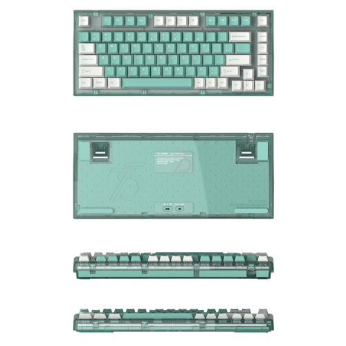 Купить Клавиатура FL ESPORTS Q75 CPM Wireless Kailh MX Cool Mint (Q75CPM-1424) Azure Green - цена в Харькове, Киеве, Днепре, Одессе
в интернет-магазине Telemart фото