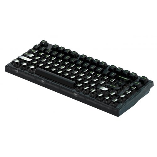 Купить Клавиатура FL ESPORTS Q75 SAM Wireless Kailh MX Cool Mint (Q75SAM-5774) Black - цена в Харькове, Киеве, Днепре, Одессе
в интернет-магазине Telemart фото