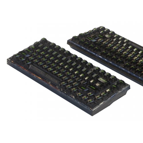 Купить Клавиатура FL ESPORTS Q75 SAM Wireless Kailh MX Cool Mint (Q75SAM-5774) Black - цена в Харькове, Киеве, Днепре, Одессе
в интернет-магазине Telemart фото