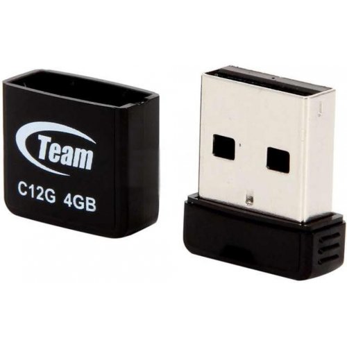 Купити Накопичувач Team C12G 4GB USB 2.0 Black (TC12G4GB01) - ціна в Києві, Львові, Вінниці, Хмельницькому, Франківську, Україні | інтернет-магазин TELEMART.UA фото