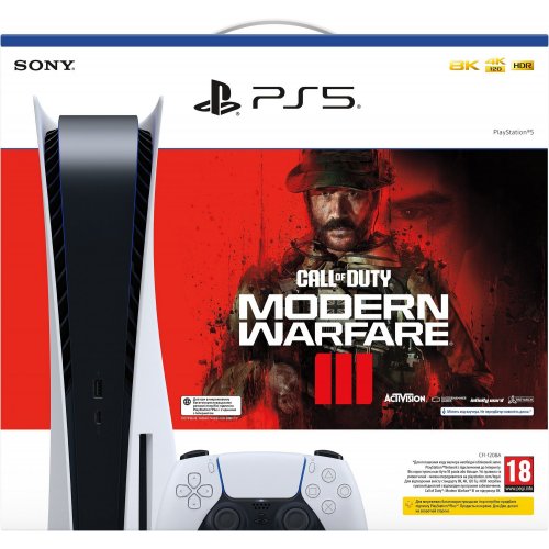 Купить Игровая консоль Sony PlayStation 5 Ultra HD Blu-ray (Call of Duty: Modern Warfare III) (1000041971) - цена в Харькове, Киеве, Днепре, Одессе
в интернет-магазине Telemart фото