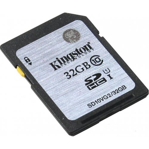 Купити Карта пам'яті Kingston SDHC 32GB Class 10 UHS-I G2 (SD10VG2/32GB) - ціна в Києві, Львові, Вінниці, Хмельницькому, Франківську, Україні | інтернет-магазин TELEMART.UA фото