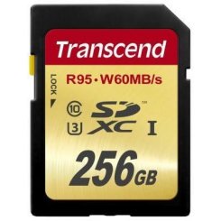 Карта памяти Transcend SDXC 256GB UHS-I Ultimate U3 R95/W60MB/s (TS256GSDU3)