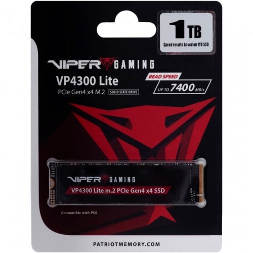 Фото SSD-диск Patriot Viper VP4300 Lite 1TB M.2 (2280 PCI-E) NVMe x4 (VP4300L1TBM28H)