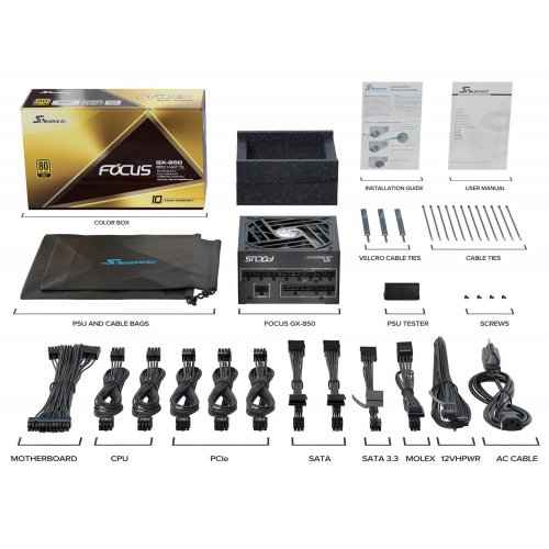 Build a PC for Seasonic Focus GX-850W ATX 3.0 (SSR-850FX3) with  compatibility check and compare prices in France: Paris, Marseille, Lisle  on NerdPart