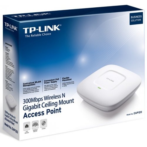 Купити Wi-Fi точка доступу TP-LINK EAP120 - ціна в Києві, Львові, Вінниці, Хмельницькому, Франківську, Україні | інтернет-магазин TELEMART.UA фото