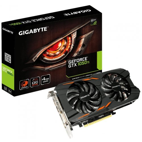 Фото Видеокарта Gigabyte GeForce GTX 1050 Ti WindForce 2X OC 4096MB (GV-N105TWF2OC-4GD)