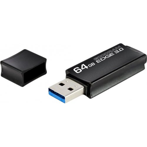 Купити Накопичувач GoodRAM Edge 64GB USB 2.0 Black (PD64GH2GREGKR9) - ціна в Києві, Львові, Вінниці, Хмельницькому, Франківську, Україні | інтернет-магазин TELEMART.UA фото