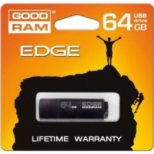 Купити Накопичувач GoodRAM Edge 64GB USB 2.0 Black (PD64GH2GREGKR9) - ціна в Києві, Львові, Вінниці, Хмельницькому, Франківську, Україні | інтернет-магазин TELEMART.UA фото