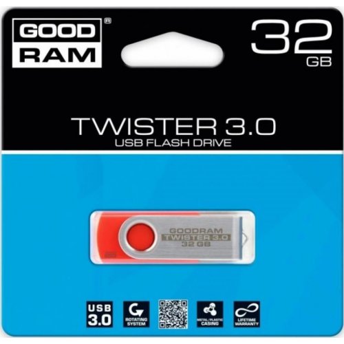 Купить Накопитель GoodRAM Twister 32GB USB 3.0 Red (PD32GH3GRTSRR9) - цена в Харькове, Киеве, Днепре, Одессе
в интернет-магазине Telemart фото
